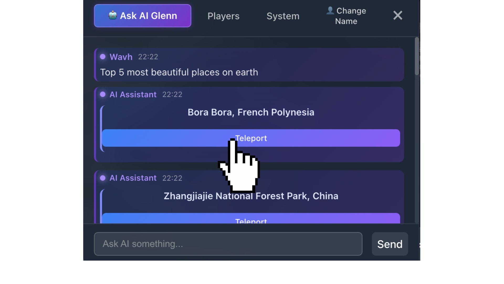 AI Glenn suggestions
