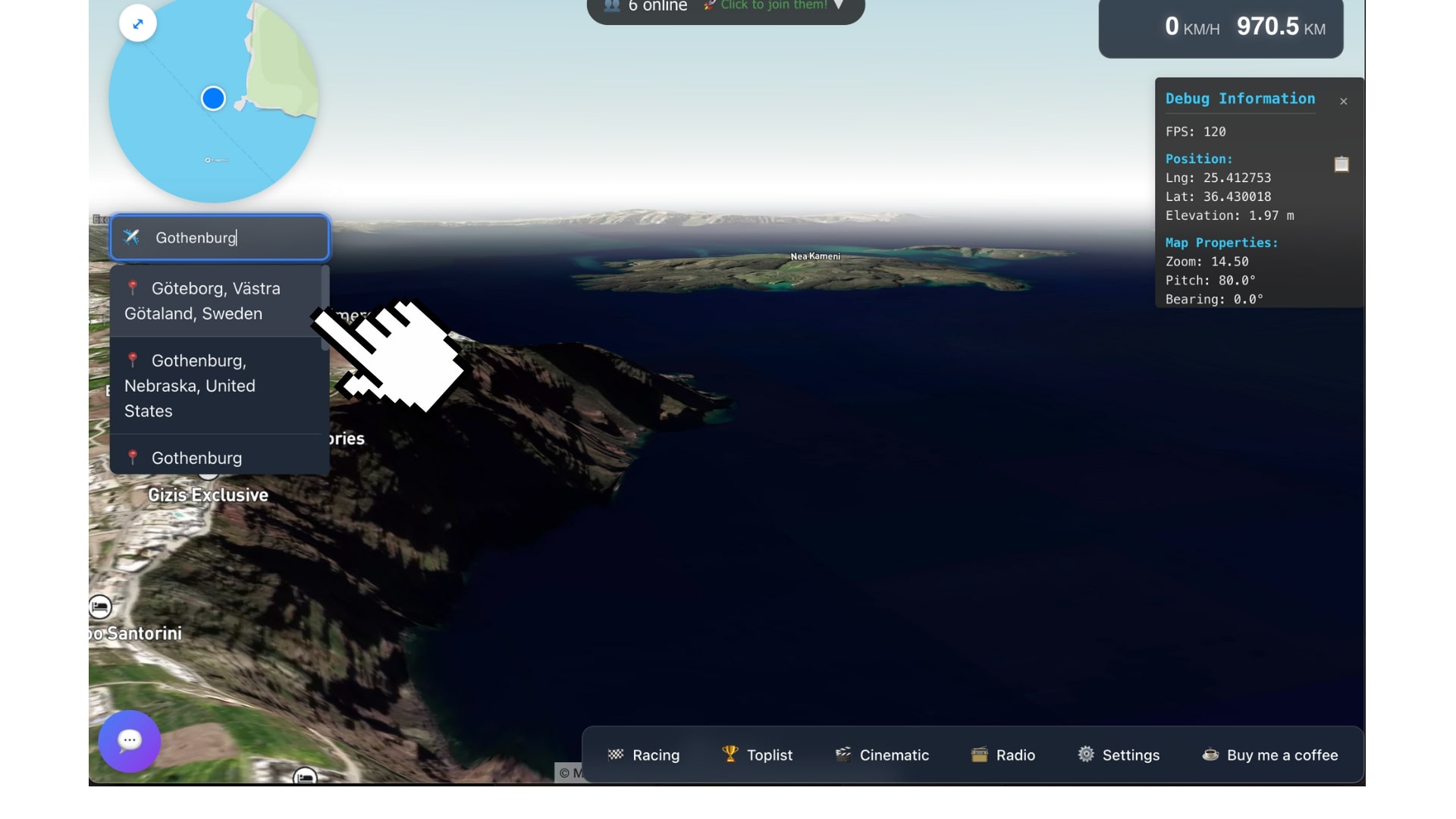 Teleportation interface