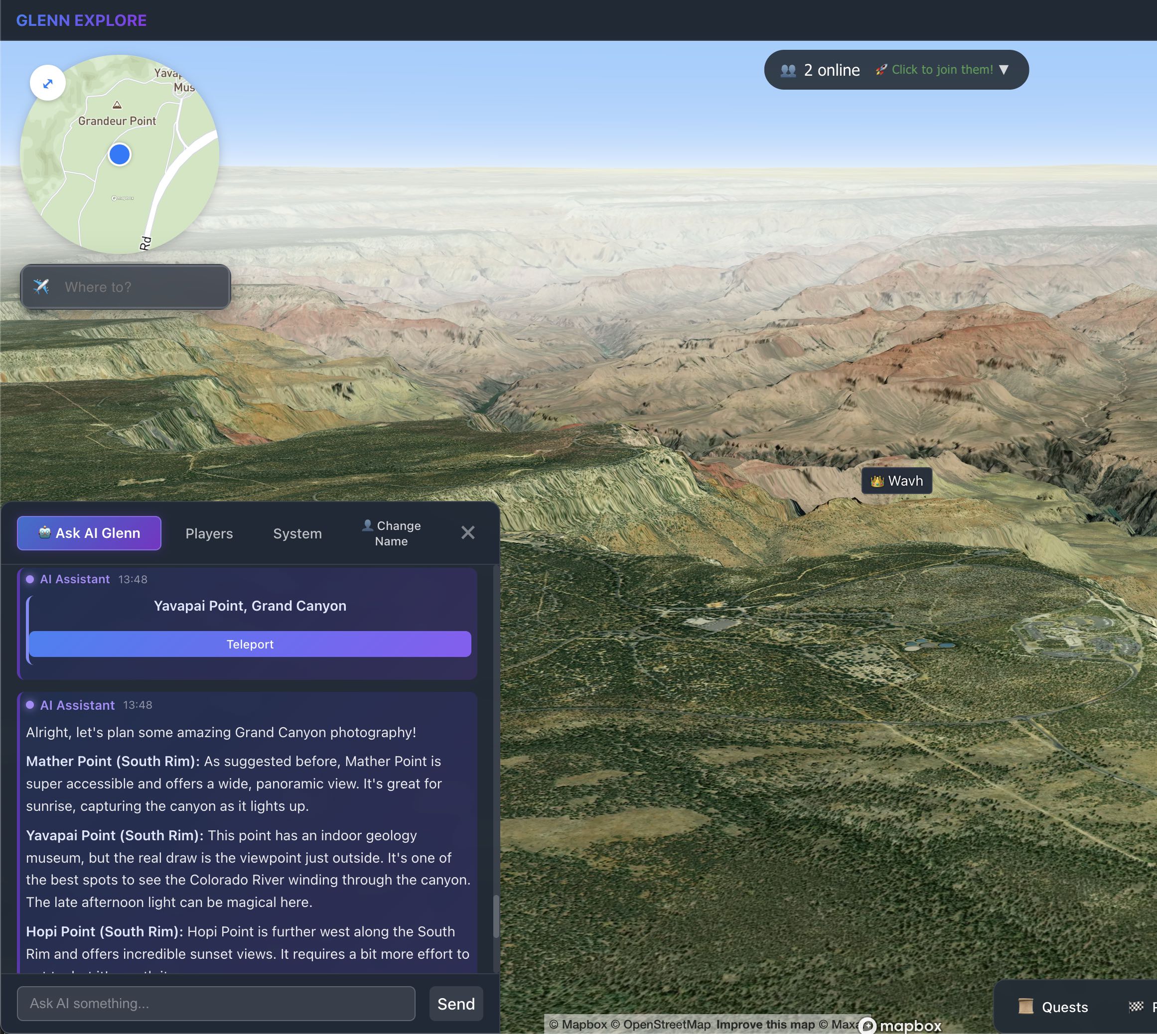 Popular photography locations around the Grand Canyon